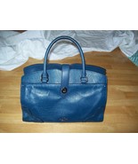 Vintage COACH Handbag Purse Bag BLUE LEATHER J1781 - NEW! - £86.90 GBP