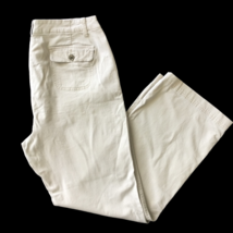 Chico&#39;s Platinum Wide Leg Chino Beige Pants Women&#39;s Size 3 REG High Rise - $24.81