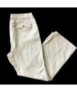 Chico&#39;s Platinum Wide Leg Chino Beige Pants Women&#39;s Size 3 REG High Rise - $24.81