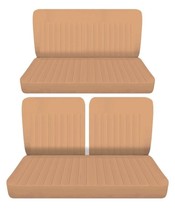 Fits 1968 Dodge Dart sedan 2dr Front 50-50 top and solid rear seat covers tan - £100.92 GBP