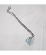 Kay Jewelers venetian glass blue heart bracelet silver tone missing togg... - $930.17 MXN