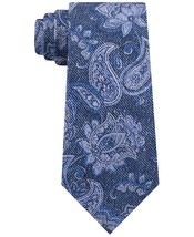 Michael Kors Men&#39;s Blue Fine Line Paisley 100% Silk Slim Neck Tie Neckti... - £12.54 GBP