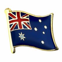 AUSTRALIAN FLAG LAPEL PIN 0.5" AU Australia Hat Tie Tack NEW Metal Badge... - $6.85