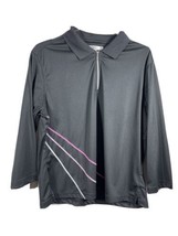 Monterey Women&#39;s Black  1/4 Zip Long Sleeve Golf Active Wear Top XL - £14.26 GBP