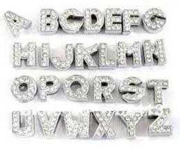 Letter Slide Charm Fit 8mm Wristbands- Select any letters. - £0.77 GBP