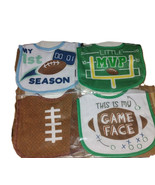 4 Football Bibs Baby Boy  0+ 60% Cotton Little MVP This Is My Game Face - $42.80 CAD