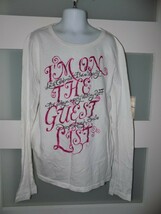 P.S. Aeropostale White LS I&#39;m On the Guest List Shirt Size XL (14) Girl&#39;s - $184.28 MXN