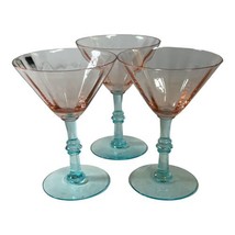 Set Lot of 3 Fondale By Morgantown Martini Tall Sherbet Glass Goblet 5 1... - $93.49