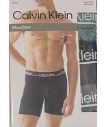 Calvin Klein 3 Men's Microfiber Boxer Briefs Medium32-34 Green/Black/Gra... - $27.99