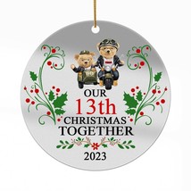 Our 13th Anniversary Christmas 2023 Acrylic Ornament 13 Years Bear Couple Gifts - £13.41 GBP