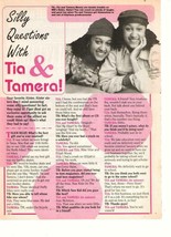 Tia Mowry Tamera Mowry  teen magazine pinup clipping Silly questions Tiger Beat - £1.19 GBP