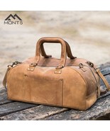 LE Tan Leather Duffel With Laptop Compartment - $3,186.60 MXN