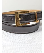 Brooks Brothers women&#39;s belt sz M MEDIUM brown leather gold buckle Made ... - $32.68 CAD