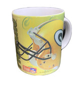Green Bay Packers Coffee Mug official NFL Football 1995 Yellow Ceramic C... - £6.80 GBP