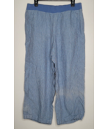 J Jill Womens Love Linen Pants Medium Wide Leg Beach Lounge Elastic Wais... - £10.29 GBP