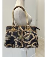 Salvatore Ferragamo Hand Bag Tote Purse Denim Multicolor Authentic - $247.50