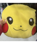 Pokemon Pikachu Plush Pillow 15” Head Doll Plush Yellow Closed  Mouth Ex... - £13.84 GBP