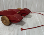 Red Wood Wooden Larry The lobster pull toy vintage 1986 made Maine USED ... - $12.86