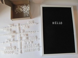 Felt Letter Board with Metal Frame w/ Letters, Numbers &amp; Symbols, 11in x 16in - £10.35 GBP