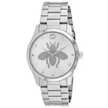 Gucci Women&#39;s G-Timeless Silver Dial Watch - YA1264126 - £696.32 GBP