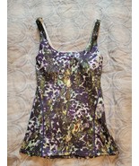 Lululemon Built-in Bra Floral Fitted Stretch  Tank Top Size 4 (Sm) - £13.30 GBP