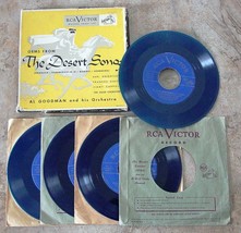 Rca Victor-Al Goodman And Orchestra The Desert Song~Blue Vinyl 45s Record Set - £15.95 GBP