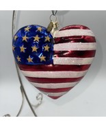 Christopher Radko American Red Cross Brave Heart Ornament 9/11 USA Flag ... - £18.98 GBP