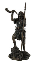 Boudica Warrior Queen of Iceni Holding Spear Blowing Celtic Horn Statue - £55.28 GBP