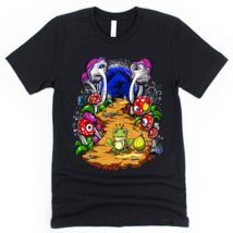 Hippie Mushrooms Forest Psychedelic Frog T-Shirt - £22.38 GBP