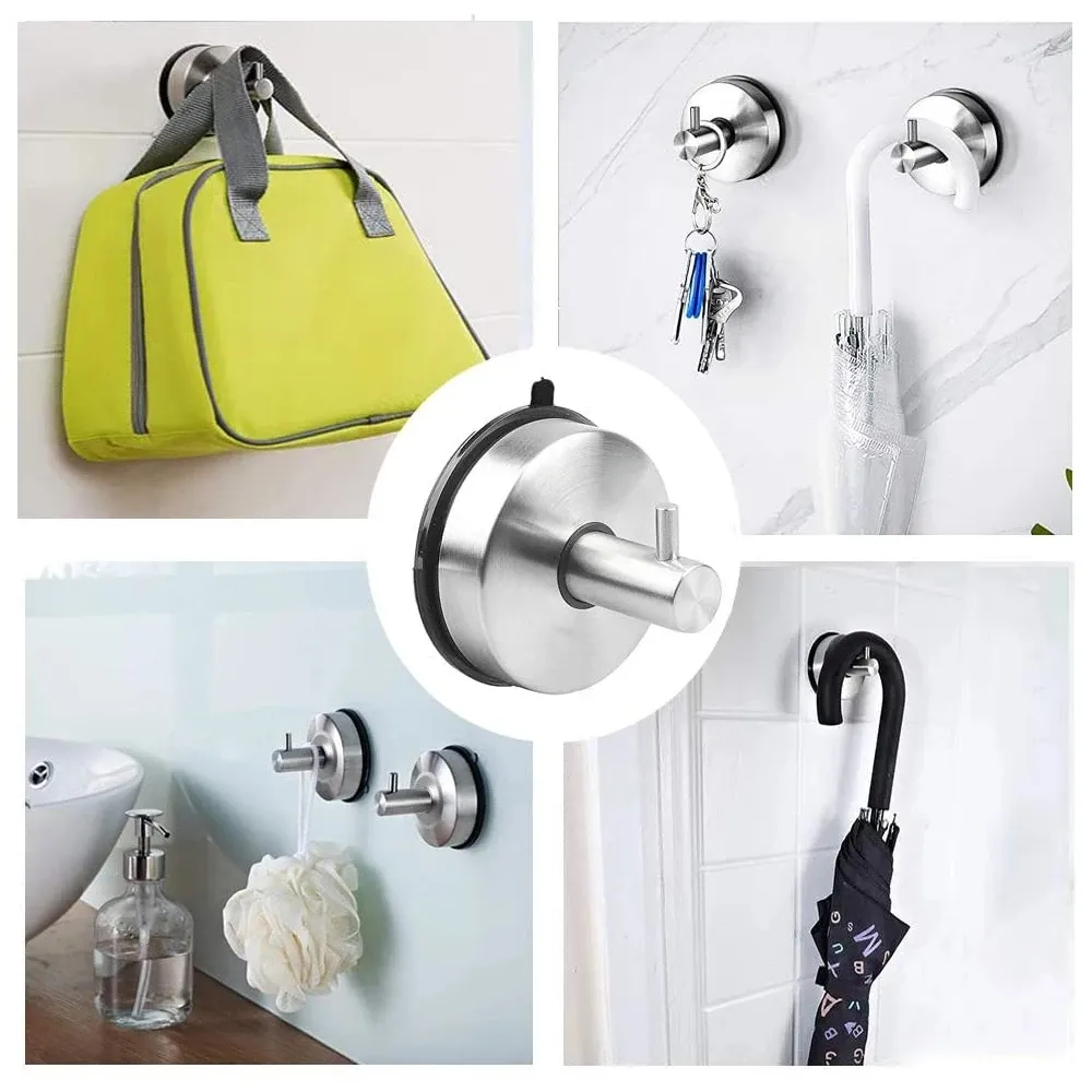 House Home High Quality Strong Vacuum Suction Cup Stainless Steel Towel ... - £19.67 GBP