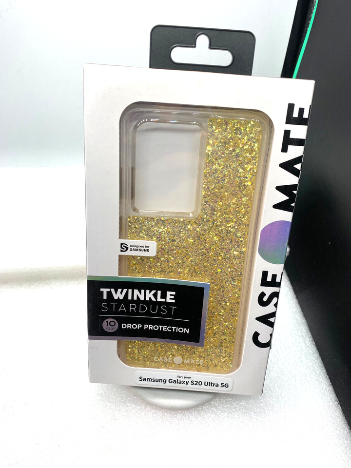Primary image for Samsung Galaxy S20 Ultra 5G Case (Case-Mate Twinkle) - Glitter & Clear, 10ft Dro