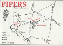 Pipers Silver Springs Nevada Placemat Gateway to Everywhere Tokyo Rio Tel Aviv - £14.24 GBP