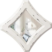 Farmhouse Wall Mirror Hanging Rustic Vintage Wood Living Room Small Home... - £31.37 GBP