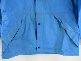 REI Co-op Rain Shell Blue Mens Vintage Raincoat Zip-up w Hood Nylon Small Jacket - £27.05 GBP