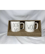 Dog Lovers Dog Dad Woof Ceramic Coffee Mug Set Pet Lover Rae Dunn - £28.64 GBP