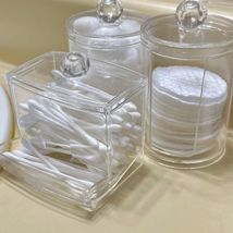 Wellinc 3 Pack Cotton Swab Dispenser, 8/10/10 Oz Qtip Holder Dispenser Set - $13.86