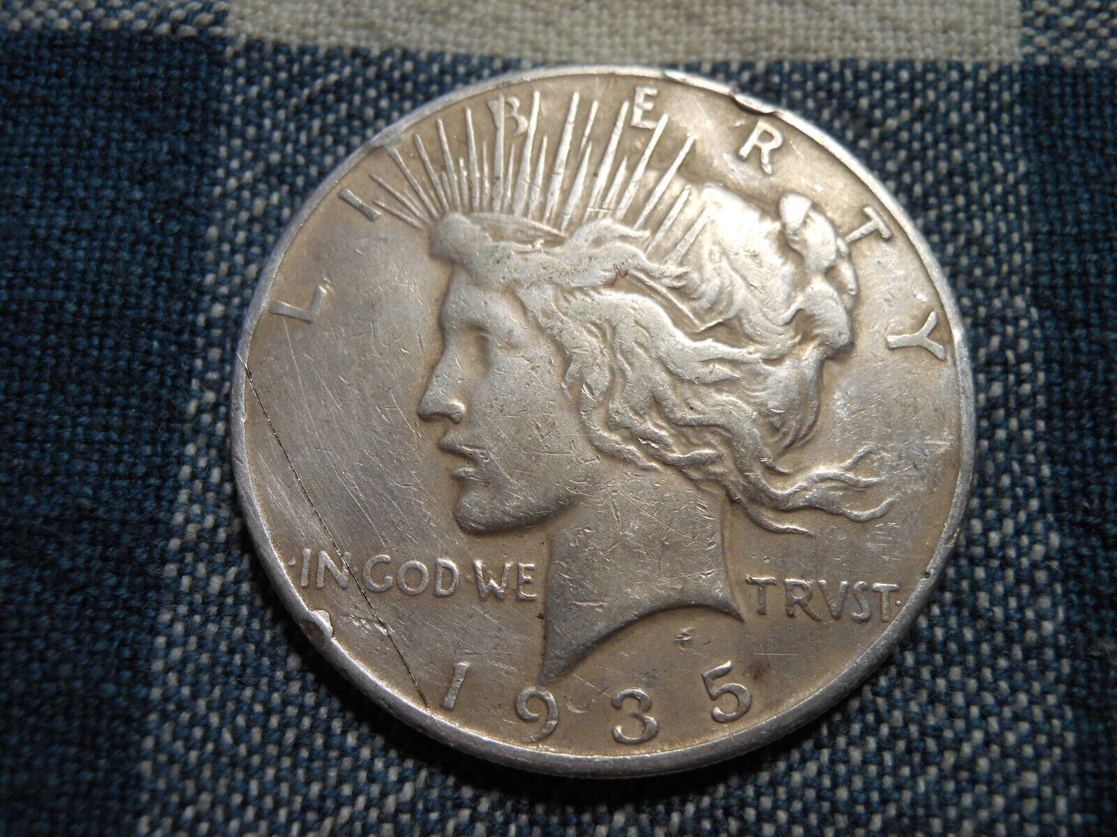 Primary image for 1935-S PEACE 90% SILVER DOLLAR RAW CIRCULATED