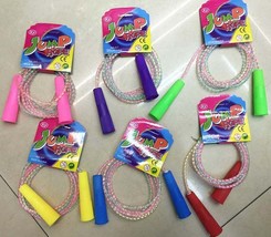 4 DELUXE RAINBOW 7 FOOT JUMP ROPE toys TY422 classic summer kids outdoor... - $6.60