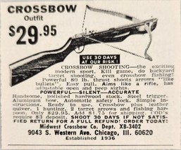 1968 Magazine Novelty Print Ad Crossbow Outfit Midwest Crossbow Chicago,IL - £5.57 GBP