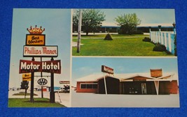 Vintage Unused Best Western Phillips Manor Motor Hotel Postcard Dumas Texas - £2.34 GBP