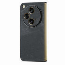 For OPPO Find N3 Vintage Leather PC Back Sckproof Phone Case(Black) - £4.73 GBP