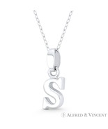 Initial Letter &quot;S&quot; 20x7mm (0.8x0.28in) Charm 3D Pendant in .925 Sterling... - $29.32 CAD+