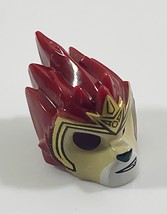 Lego Minifigure, Headgear Mask Lion with Tan Face and Gold Crown Pattern... - $4.46