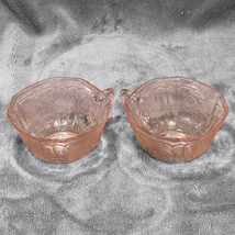 Vintage Pink Anchor Hocking Open Rose Depression Glass Coffee/Tea Cups (2) - £17.40 GBP