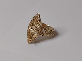 Size 5.5 14K Gold Filigree Ring - £219.82 GBP