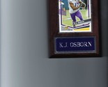 K.J. OSBORN PLAQUE MINNESOTA VIKINGS FOOTBALL NFL   C - $3.95