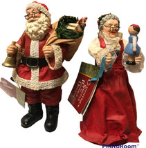 Clothtique Set of Santa &amp; Mrs. Clause Possible Dreams 1993 7”  Paper Mac... - £37.35 GBP