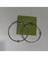 SEED &amp; SAGE STERLING SILVER INTERCHANGEABLE BALL SPACER 2.5&quot; HOOP EARRIN... - £57.94 GBP