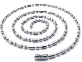 10 Stainless Steel 24&quot; Deluxe Ball Chain Necklace Jewelry #560 Silver Chains New - £9.82 GBP