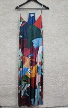 Nicole Miller Maxi Dress Womens XL Color Geometric Abstract Pockets Romantic - $39.55